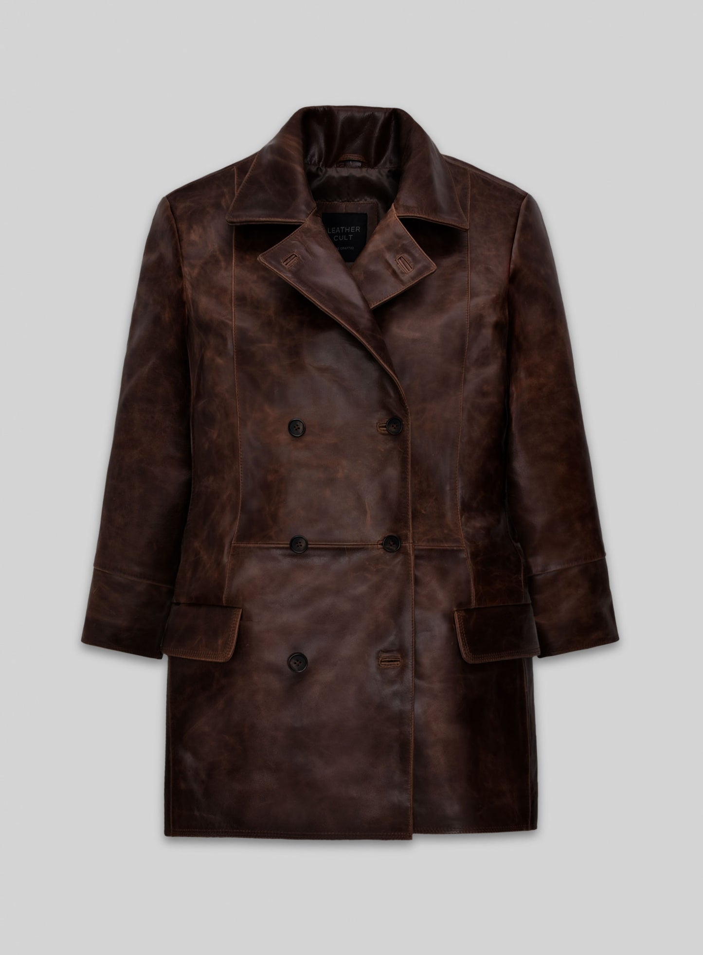 Thick Dark Espresso Dakota Johnson Madame Web Leather Trench Coat