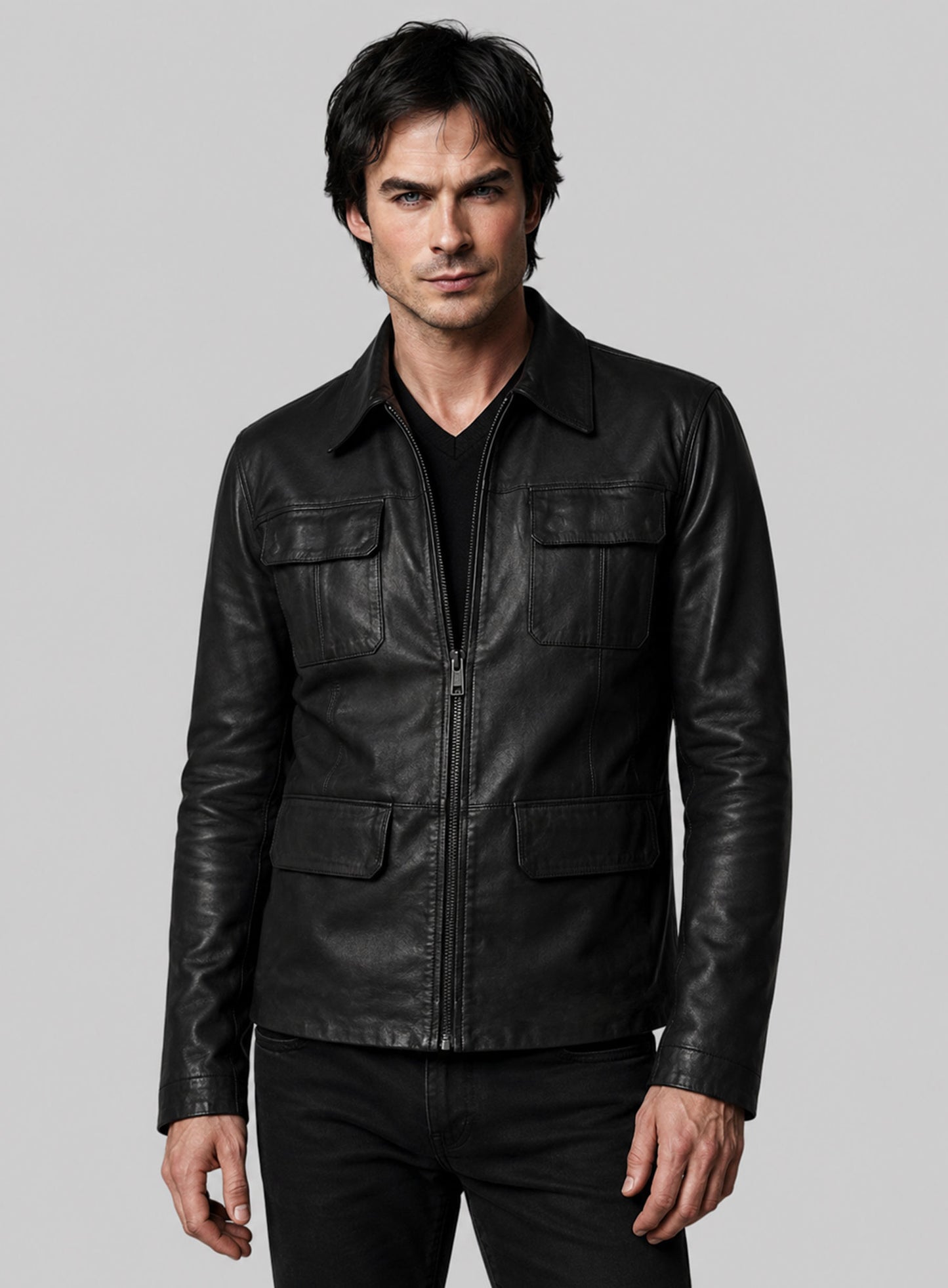 Damon Salvatore Leather Jacket