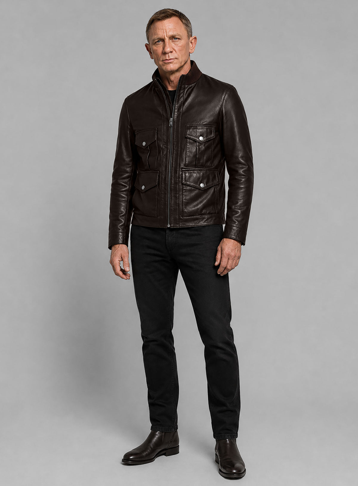 Daniel Craig Casino Royale Leather Jacket