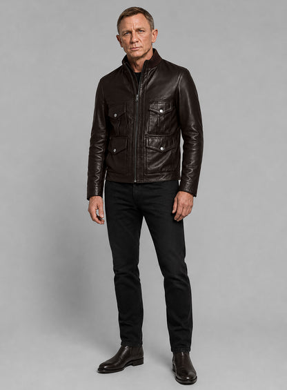 Daniel Craig Casino Royale Leather Jacket