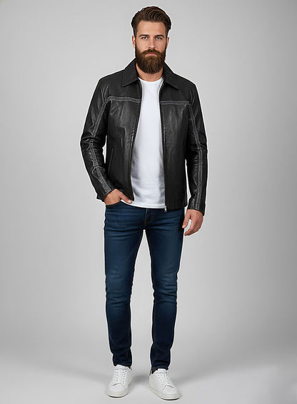 Daniel Craig Layer Cake Leather Jacket