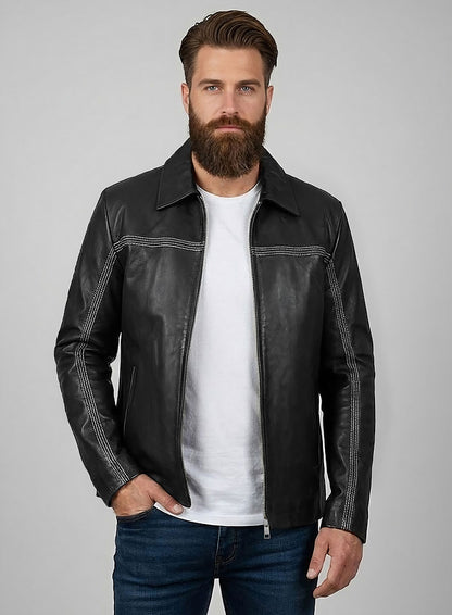 Daniel Craig Layer Cake Leather Jacket