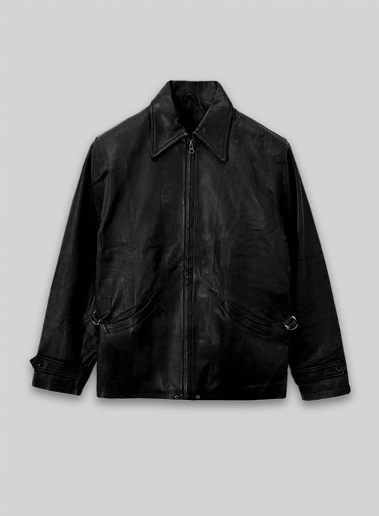 Black Daniel Craig Skyfall Leather Jacket - XL Regular