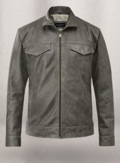Vintage Dirty Gray Daniel Radcliffe Harry Potter Leather Jacket - LeatherCult