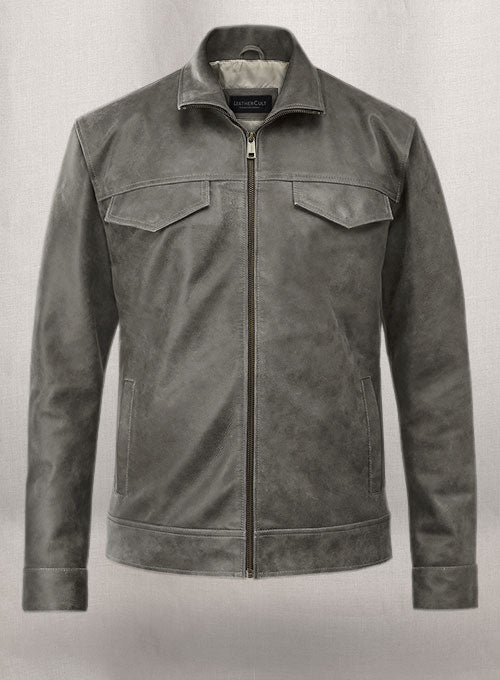 Vintage Dirty Gray Daniel Radcliffe Harry Potter Leather Jacket - LeatherCult