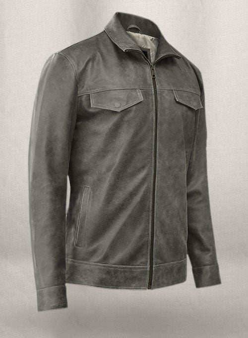 Vintage Dirty Gray Daniel Radcliffe Harry Potter Leather Jacket - LeatherCult