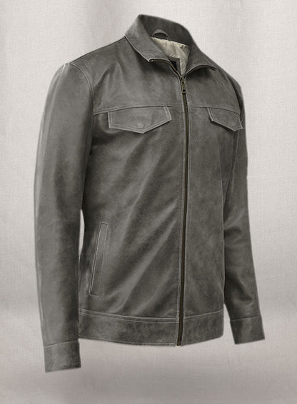 Vintage Dirty Gray Daniel Radcliffe Harry Potter Leather Jacket - LeatherCult