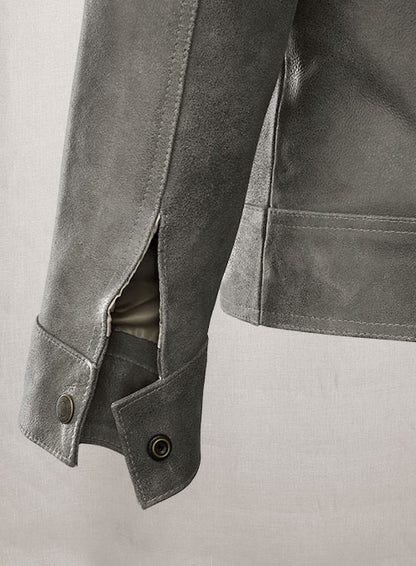 Vintage Dirty Gray Daniel Radcliffe Harry Potter Leather Jacket - LeatherCult