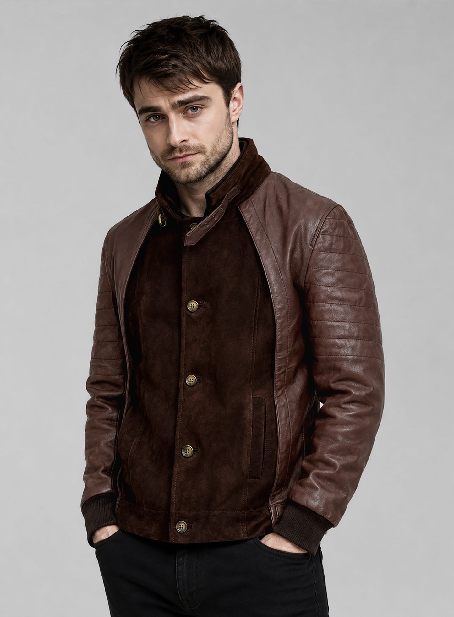 Daniel Radcliff Horns Leather Jacket