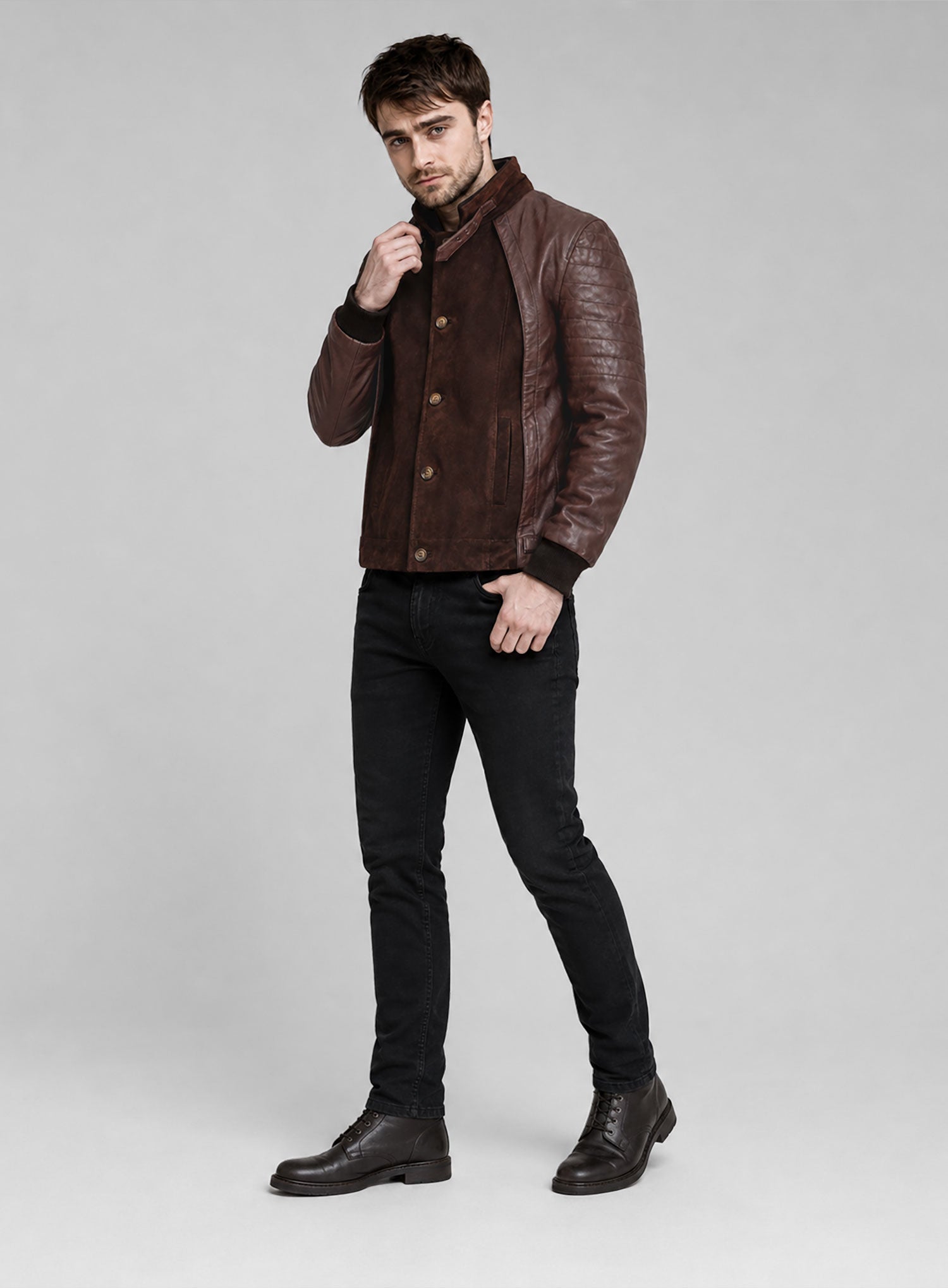 SARCASTIC leather jacket XL サキャスティック　レザー Daniel Radcliff Horns Leather Jacket – LeatherCult