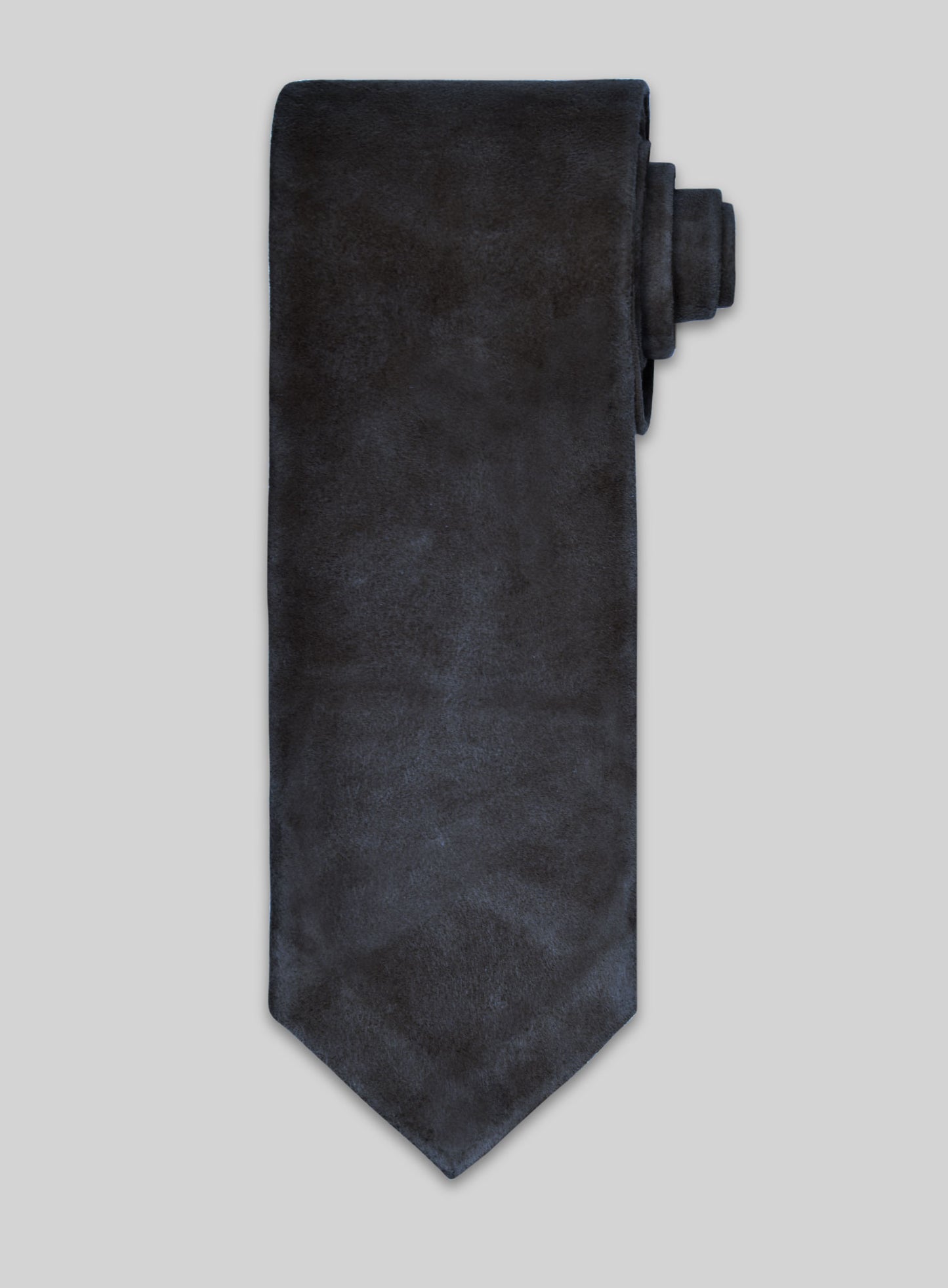 Dark Blue Suede Leather Tie