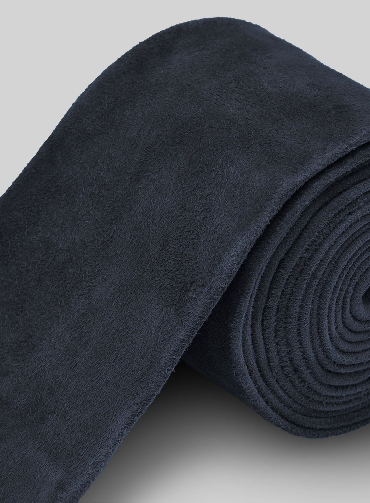 Dark Blue Suede Leather Tie