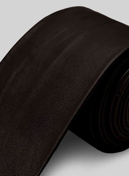 Dark Brown Leather Tie