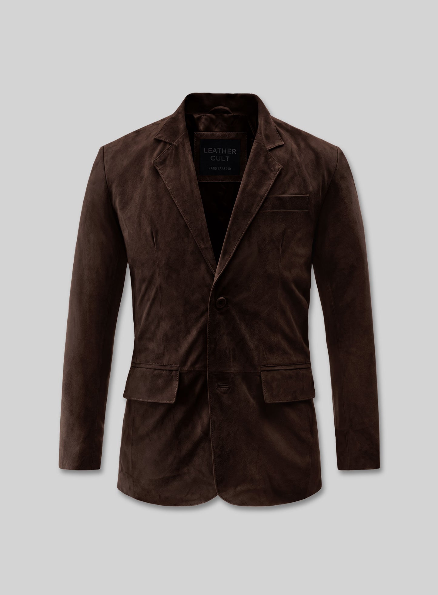 Dark Brown Suede Leather Suit