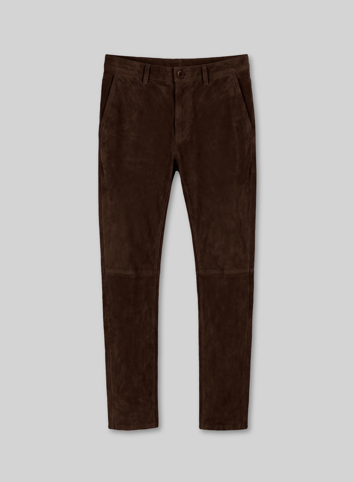 Dark Brown Suede Leather Suit