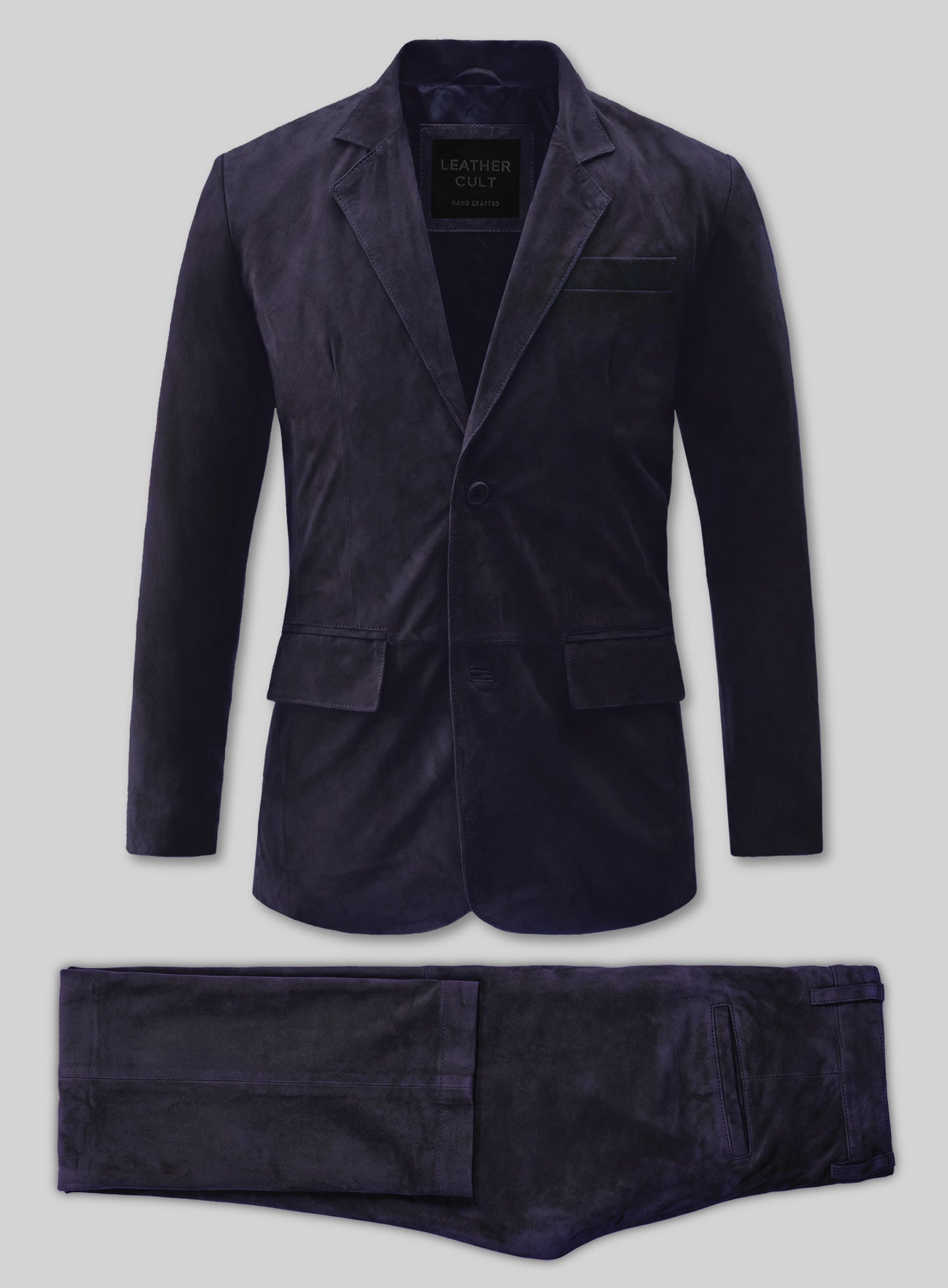 Dark Slate Purple Suede Suit