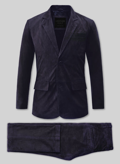 Dark Slate Purple Suede Suit