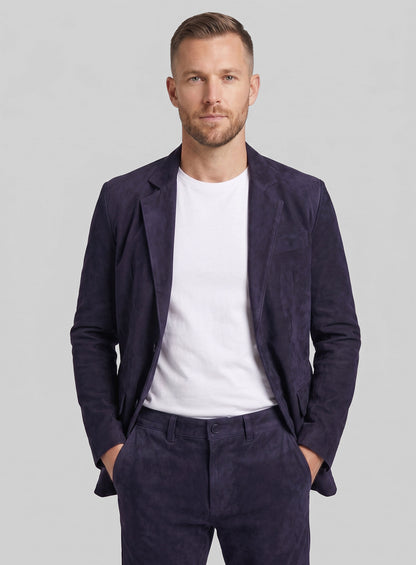 Dark Slate Purple Suede Suit
