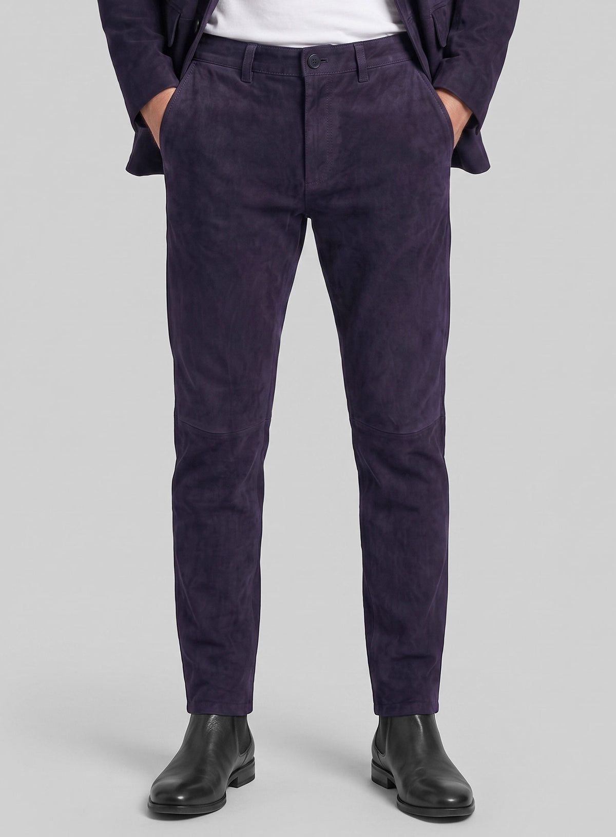 Dark Slate Purple Suede Suit