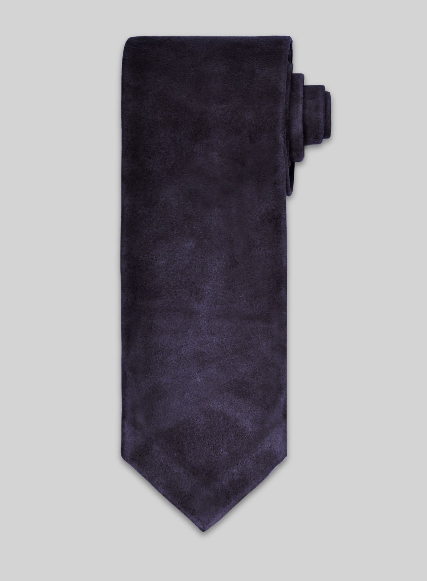 Dark Slate Purple Suede Leather Tie