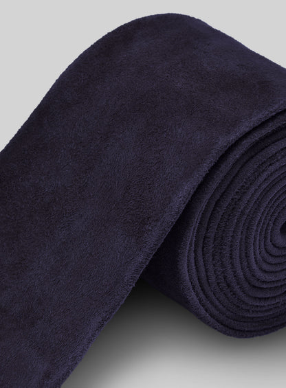 Dark Slate Purple Suede Leather Tie