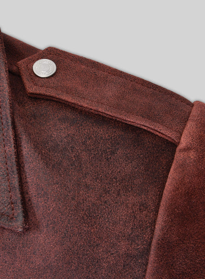 Dark Vintage Red Lewis Hamilton Leather Jacket