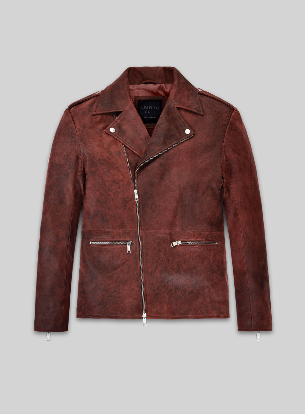 Dark Vintage Red Lewis Hamilton Leather Jacket