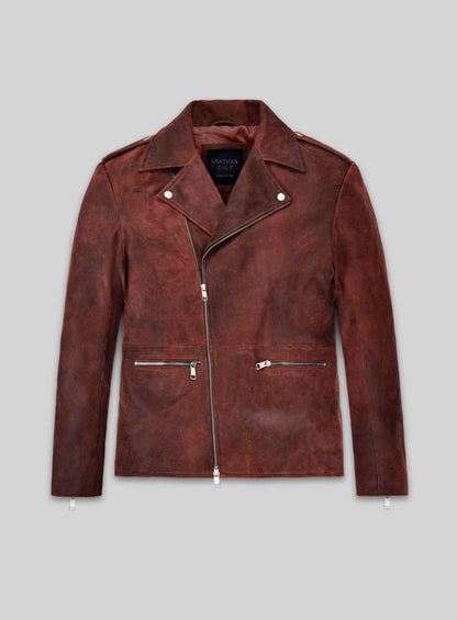 Dark Vintage Red Lewis Hamilton Leather Jacket