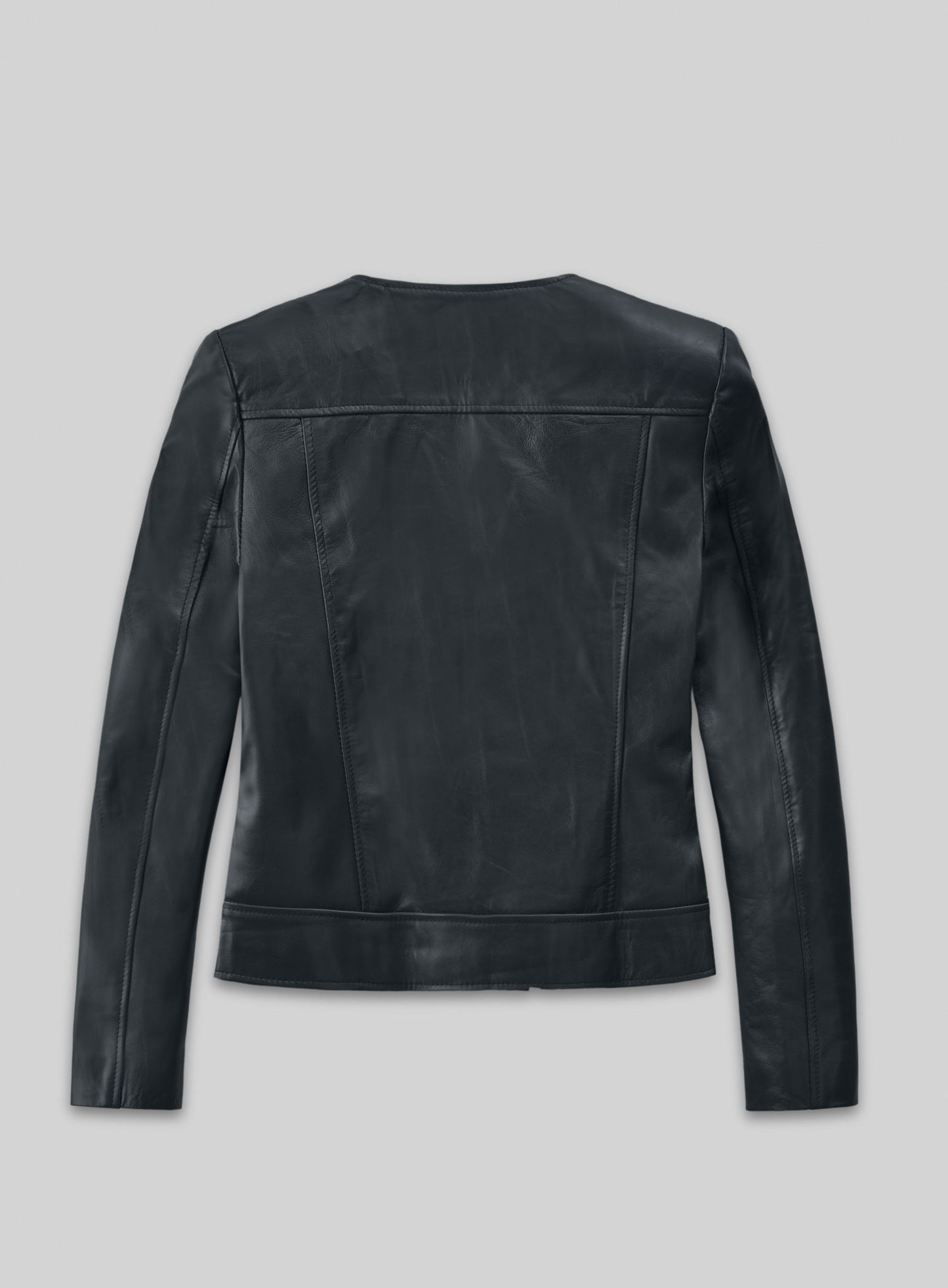 Dark Blue Leather Jacket # 237