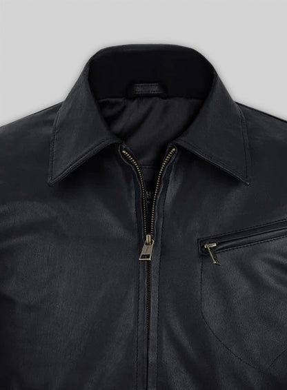 Dark Blue Stretch Tom Cruise Premier Leather Jacket