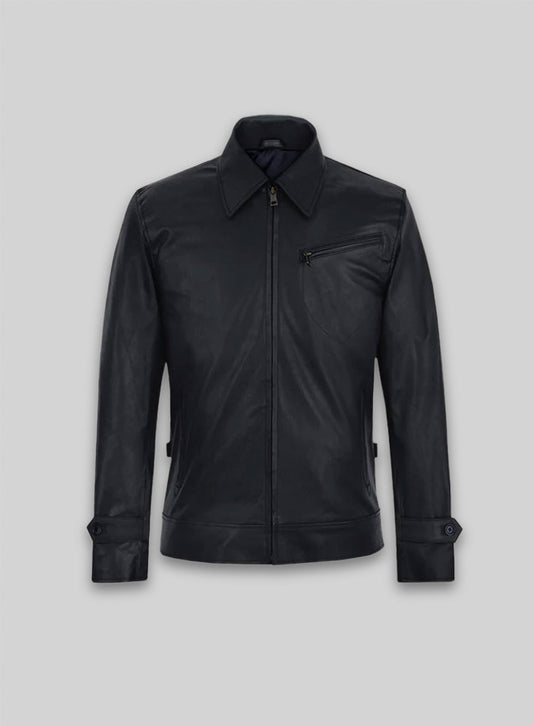 Dark Blue Stretch Tom Cruise Premier Leather Jacket
