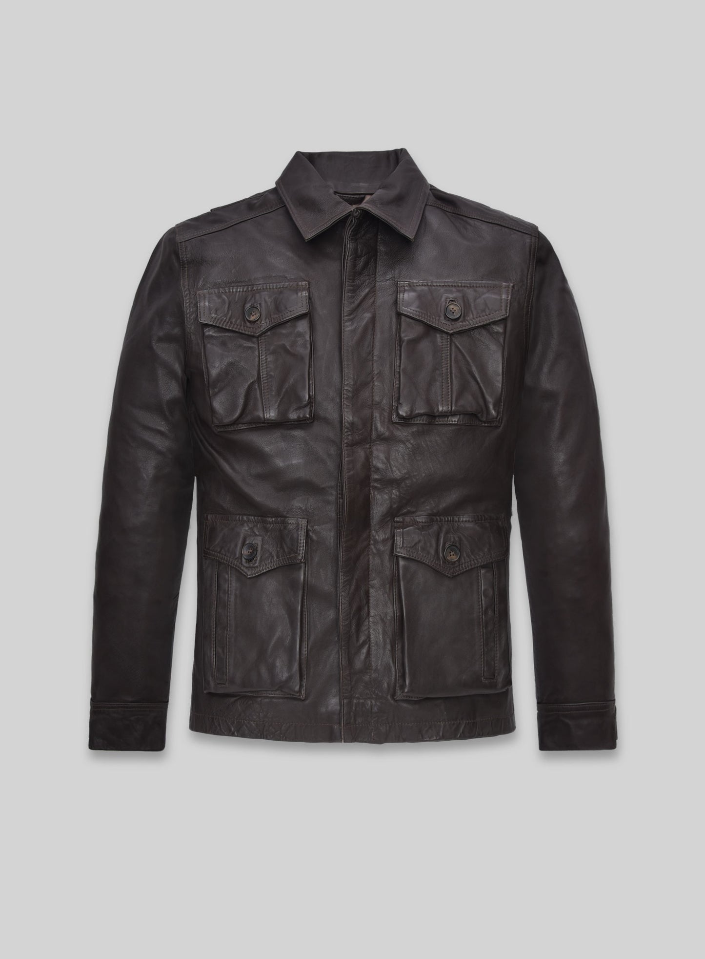 Dark Brown Jensen Ross Ackles Supernatural Season 7 Leather Jacket - M