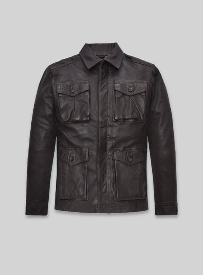 Dark Brown Jensen Ross Ackles Supernatural Season 7 Leather Jacket - M