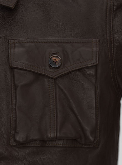 Dark Brown Jensen Ross Ackles Supernatural Season 7 Leather Jacket