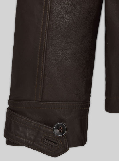 Dark Brown Jensen Ross Ackles Supernatural Season 7 Leather Jacket