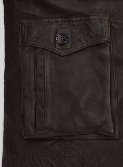 Dark Brown Jensen Ross Ackles Supernatural Season 7 Leather Jacket
