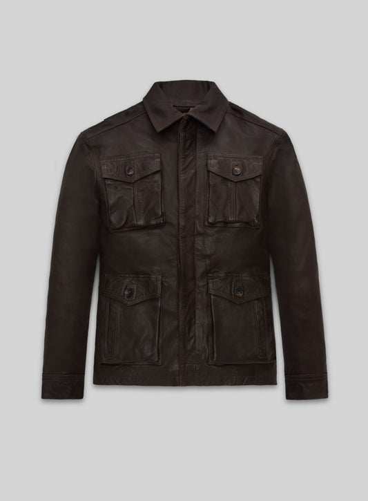 Dark Brown Jensen Ross Ackles Supernatural Season 7 Leather Jacket