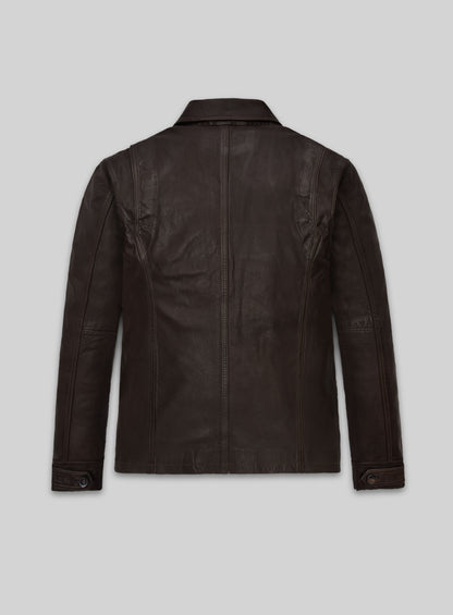 Dark Brown Jensen Ross Ackles Supernatural Season 7 Leather Jacket