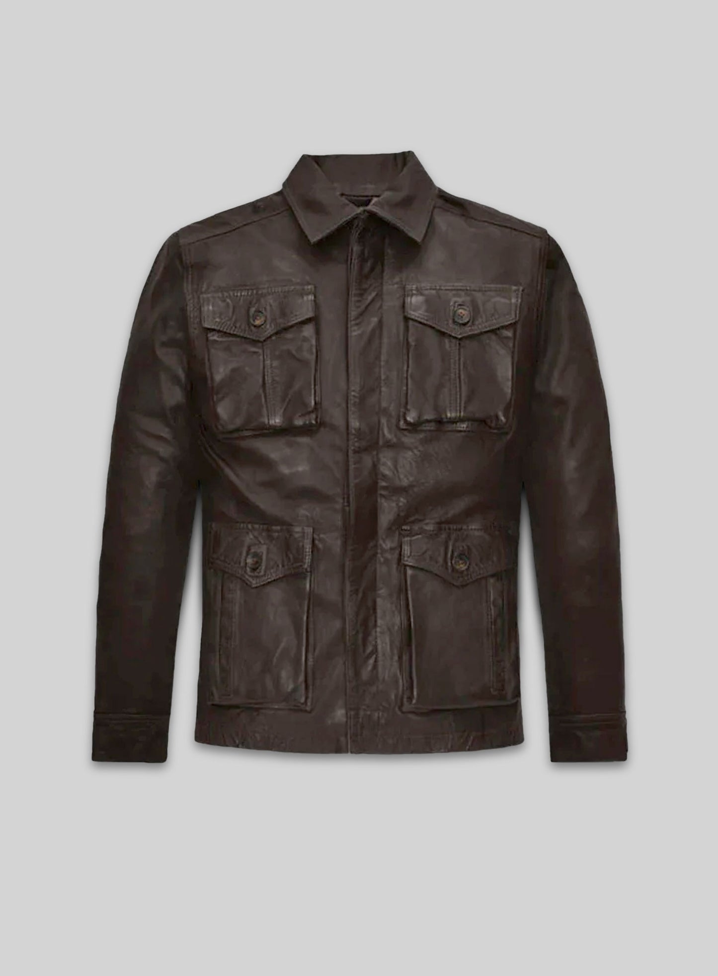 Dark Brown Jensen Ross Ackles Supernatural Season 7 Leather Jacket - S