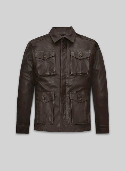 Dark Brown Jensen Ross Ackles Supernatural Season 7 Leather Jacket - S