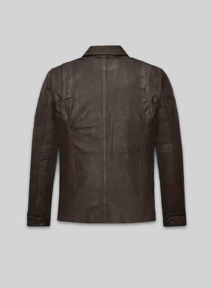 Dark Brown Jensen Ross Ackles Supernatural Season 7 Leather Jacket - S
