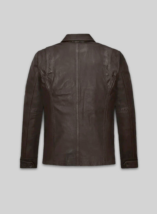 Dark Brown Jensen Ross Ackles Supernatural Season 7 Leather Jacket - S