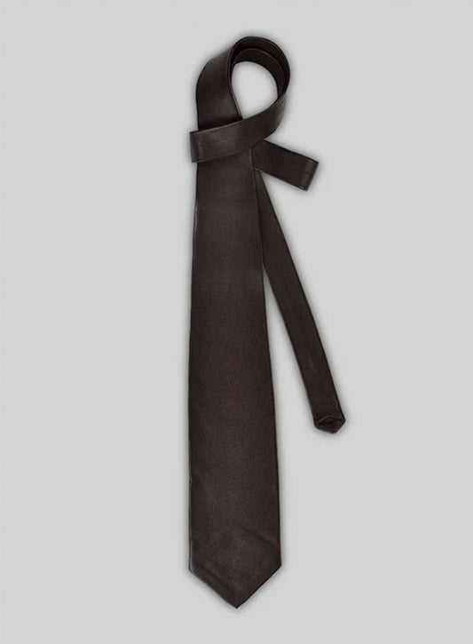 Dark Brown Leather Tie