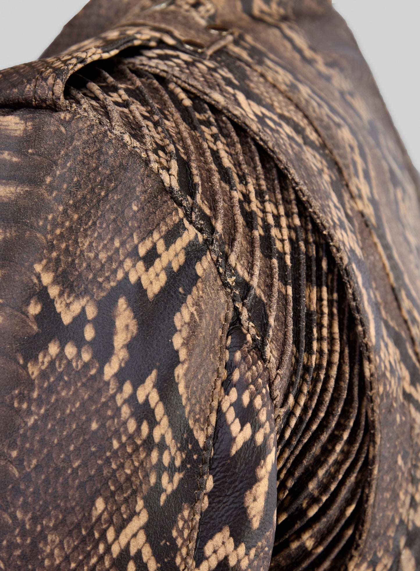 Dark Brown Python Leather Jacket # 280