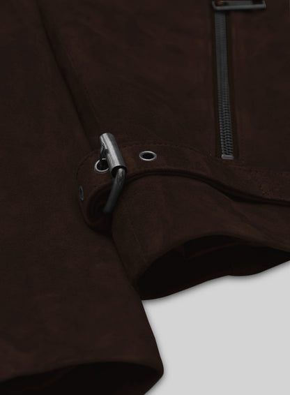 Dark Brown Suede Vanessa Hudgens Leather Jacket #3