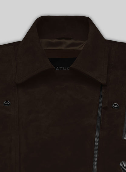 Dark Brown Suede Vanessa Hudgens Leather Jacket #3