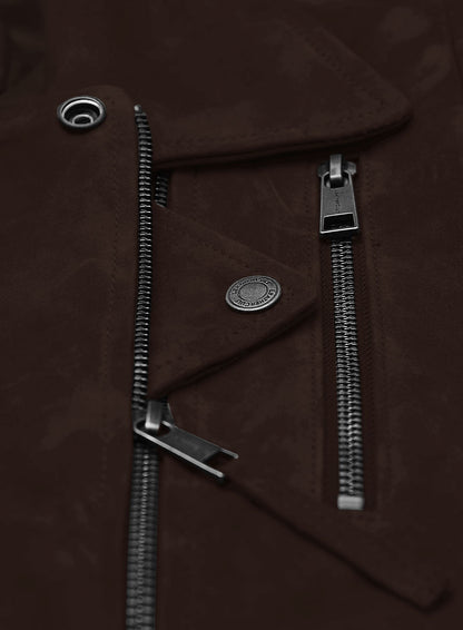 Dark Brown Suede Vanessa Hudgens Leather Jacket #3