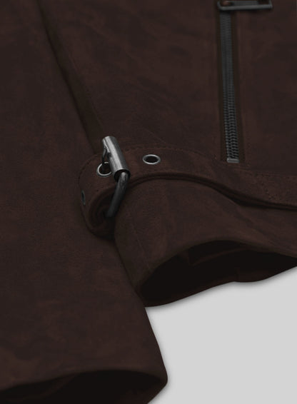 Dark Brown Suede Vanessa Hudgens Leather Jacket #3
