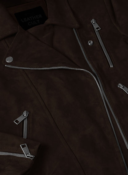 Dark Brown Suede Vanessa Hudgens Leather Jacket #3