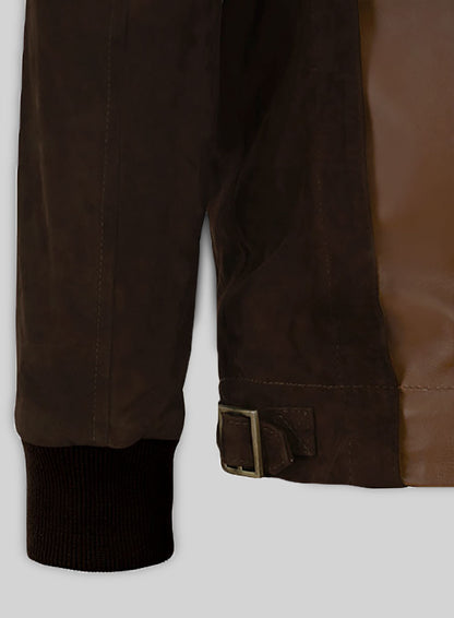 Dark Tan Daniel Radcliff Horns Leather Jacket